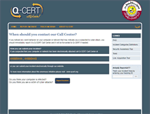 Tablet Screenshot of call.qcert.org